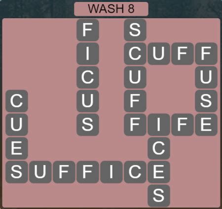 Level 1240 Wash, Beach Answers Next Level Bonus Words cuffs fice fief See all 5 bonus words Sign up for free 8 Words in Wash Level 1240 cues cuff ficus fife fuse ices scuff. . Wordscapes level 1240